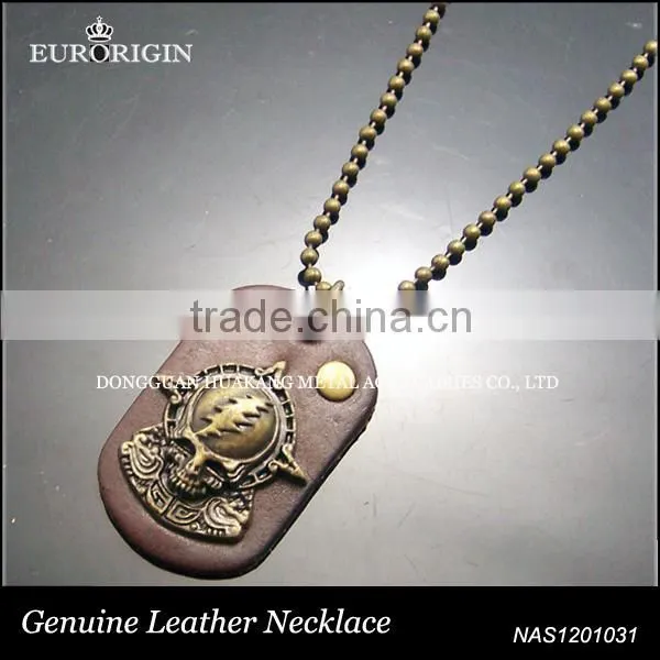 Genuine Leather Pendant Necklace NAS121031