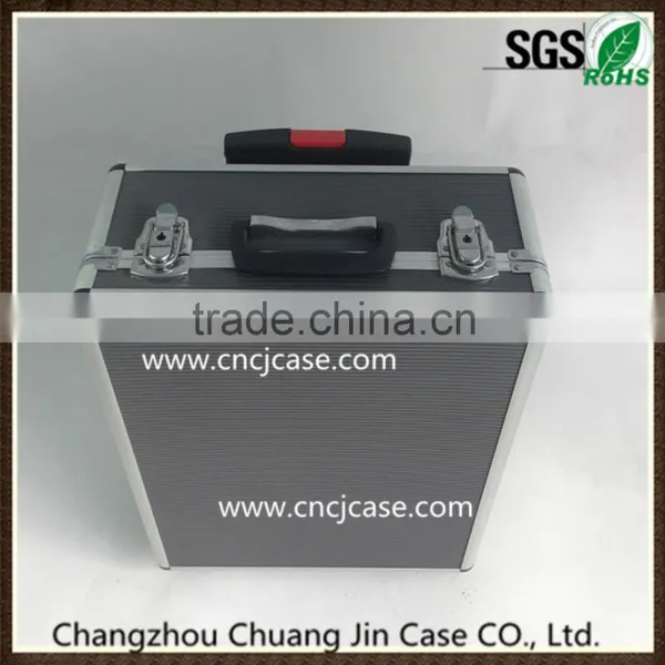 Gray ABS Aluminum Trolley Case With Line Fabric With 6 Years Production Experience photo-3