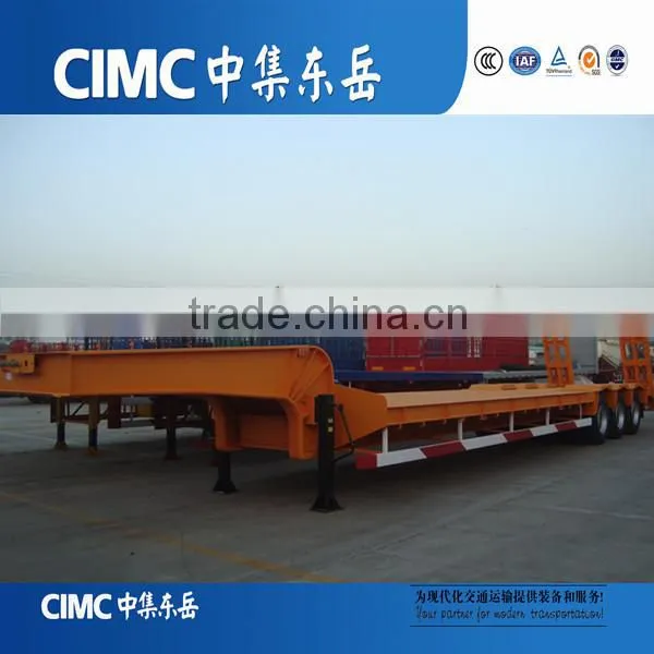 60 Tons China New 3 Axles Low Bed Trailer / Flatbed Semi Trailer Truck Factory Manufacturer photo-2