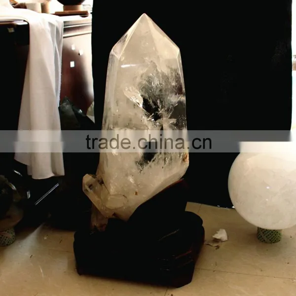 Large Size Natural Rock Clear Quartz Tower for Decoration photo-3