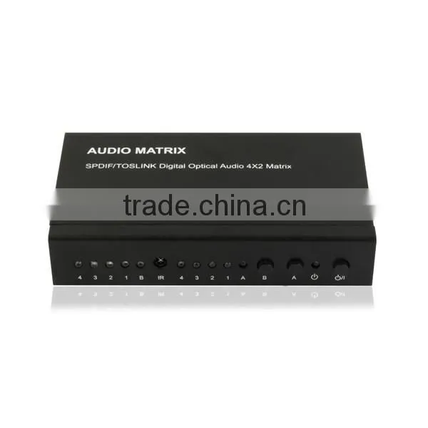 Low Price Metal Case 2 TOSLINK SPDIF+2COAXIAL to TOSLINK+L/R RCA+3.5mm Audio Switch Converter photo-2