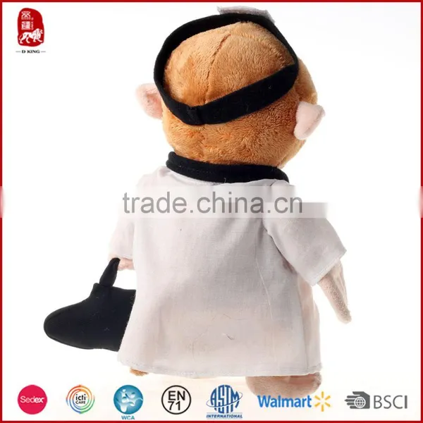 New Stuffed Standing Plush Doctor Monkey Toy Factory photo-3