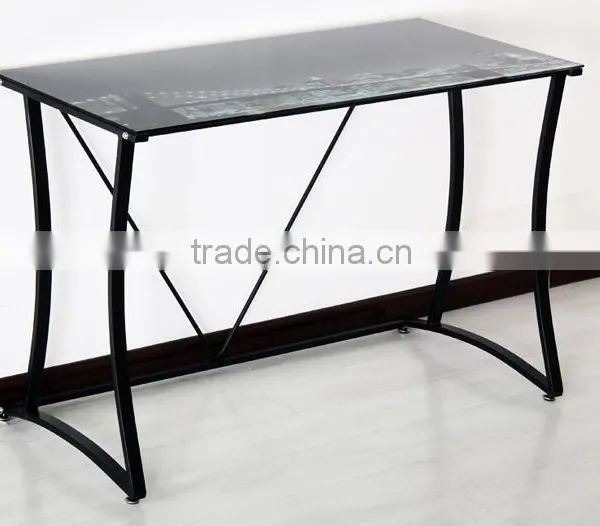 Contemporary Computer Desk/ Stainless Steel Frame photo-2