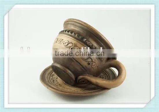 Ceramic Cup With Saucer Ceramics and Pottery Stoneware Coffee Cup Handmade Cups and Saucers photo-3