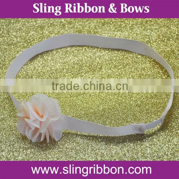 Hot Sale Chiffon Flower With Elastic Band For Gift Packaging photo-2
