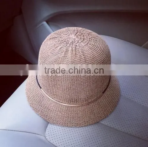 2016 Wholesale Latest Design Summer Hollow Out Sun Hat Europe Market Hot Sale Original Straw Cowboy Hat photo-4