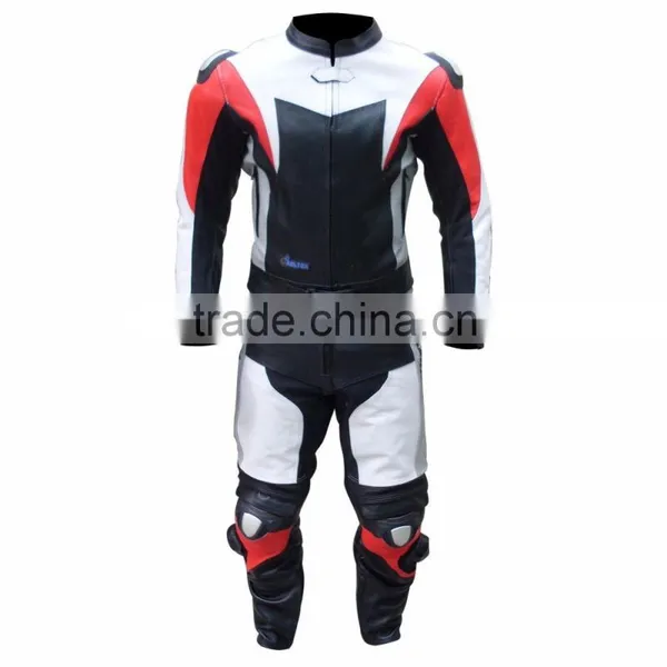 Leather Gray Heavy Bike Suits,Leather Motorbike Suits Mens,motorcycle Fashion Leather Suit in Black White Grey Color photo-2