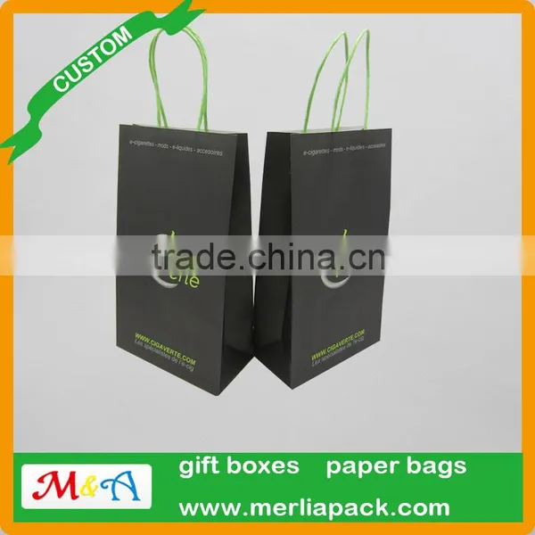 Electronics Kraft Paper Packaging Bags Mods E-cigarette Liquid Accessoires Luxury Paper Twisted Handle Bag photo-3