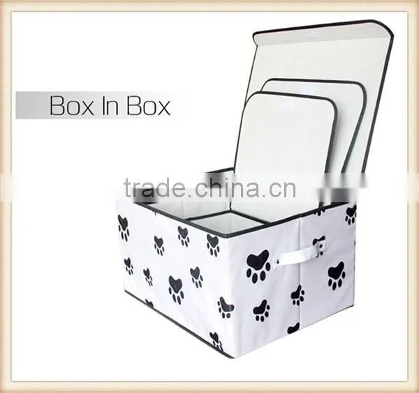 Mickey and Footprint Non Woven Foldable Storage Box for Kids photo-6