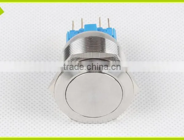 25mm Stainless Steel Latching 2NO2NC Ring Illuminated LED Metal Push Button Switch photo-3