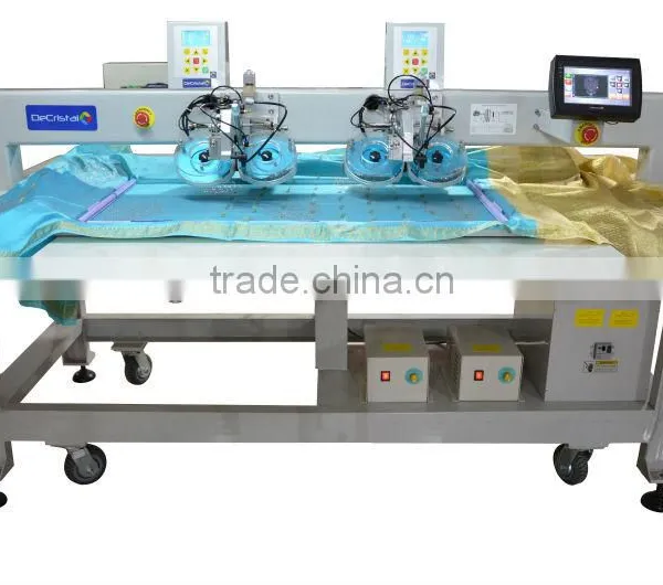 Decristal Multi-head Automatic Ultrosonic Rhinestone Hotfix Machine on T-shirt photo-2