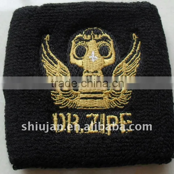 Custom Black Cotton Wristband/sport Wristband