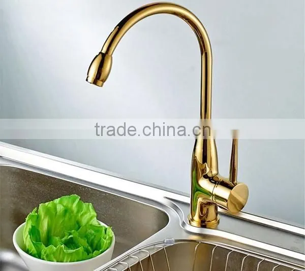 Middle East Market Modern Golden Faucet, Wall Mounted Kitchen Faucet Mixer Water Tap From Kaiping Factory photo-2