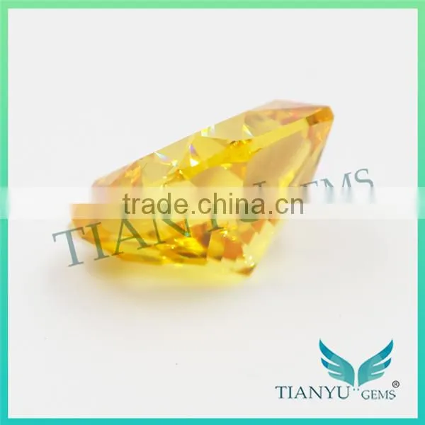 5A High Quality Light Yellow Cubic Zirconia 6*6mm Special Cut Gemstone photo-3