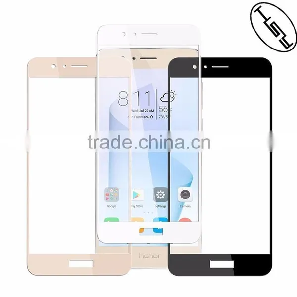 HUYSHE Anti-fingerprint Tempered 2.5D Full Cover Glass Screen Protector for Huawei Honor 8 photo-2