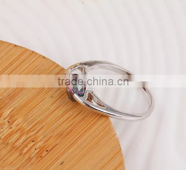 O Rings 18k Gold Plated With Color Zircon Gold Ring photo-3