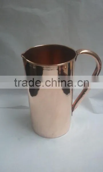 Copper Water Pitcher Jug Hammered photo-2