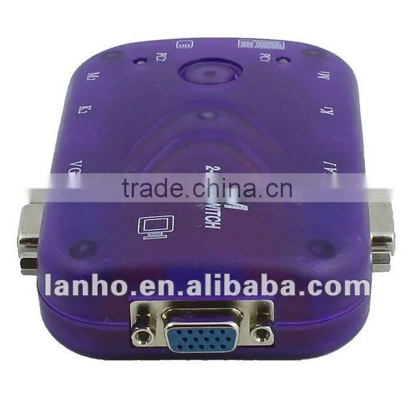 New 2 Port KVM Keyboard Video VGA/SVGA Mouse Switch Box