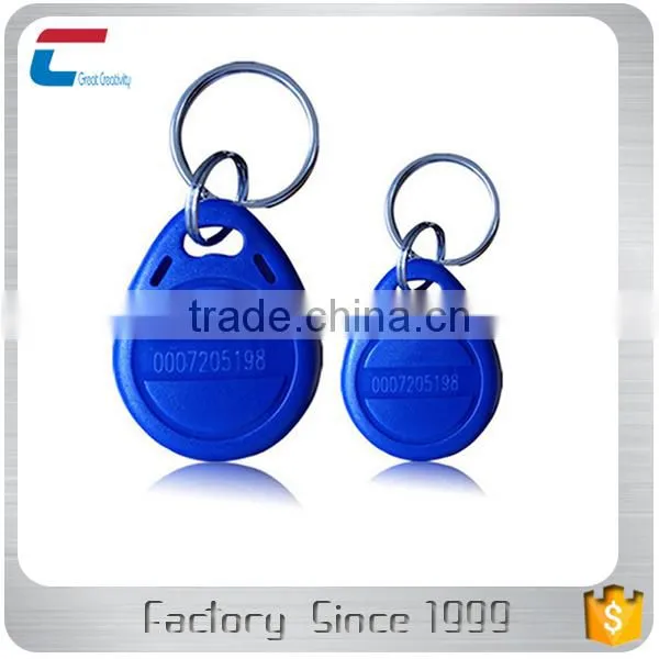 China Manufacturer Custom Design Contactless Writable RFID ABS Keychain Key Fob With Rings photo-4