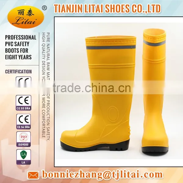 Mining Field CE EN 20345 S5 Safety Boots/PVC Safety Boots With Reflective Stripe/ Professional Factory Cheap Wholesale BOOT photo-2