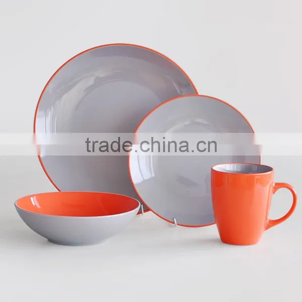 16pcs Solid Color Dinnerware Set, Cereamic Dinner Set photo-5