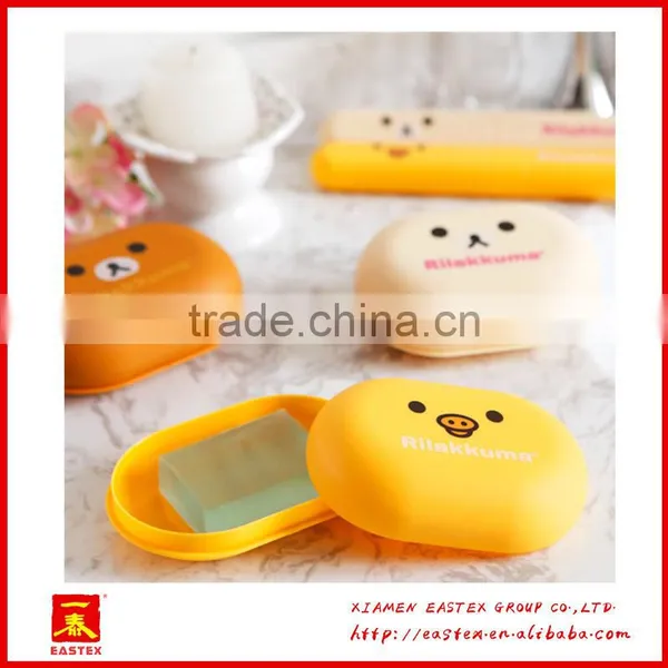 New Style Cut Cartoon Custom Easy Carry Travel Square Plastic Soap Box/Soap Stand photo-5