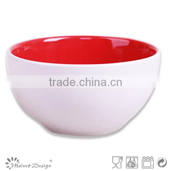 Stoneware Bowls With Purple White Color Dinnerware 5.5 Inch Stoneware Two-tone Color Bowls photo-5