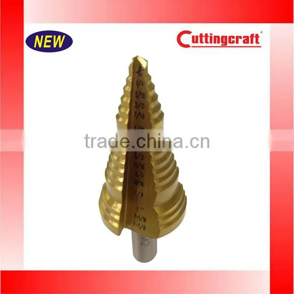 HSS Three Flute Imperial Size Titanium Step Drill Bit photo-2