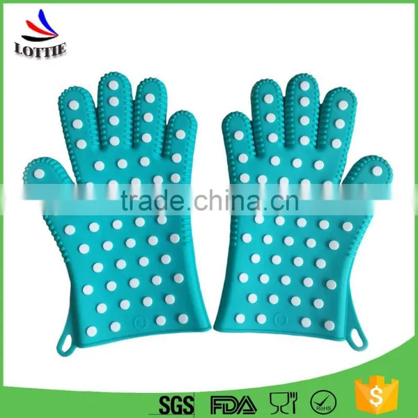 China Manufacturers 2016 New Design Heat-resistant Silicone Microwave Oven Glove BBQ Baking Oven Mitt photo-2