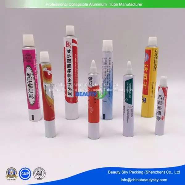 Pharmaceutical Packaging Eye Ointment Medical Cream Toothpaste Aluminum Collapsible Tube