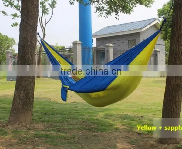 Top Sale Portable Parachute Nylon Fabric Travel Camping Hammock photo-2