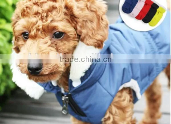 Fashion Zipper Design Adjustable Button Winter Dog Clothes