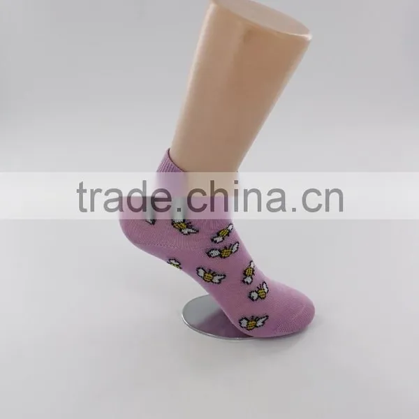 Summer Season Thin Mercerized Cotton Yarn Ankle Sneaker Socks Girl photo-2