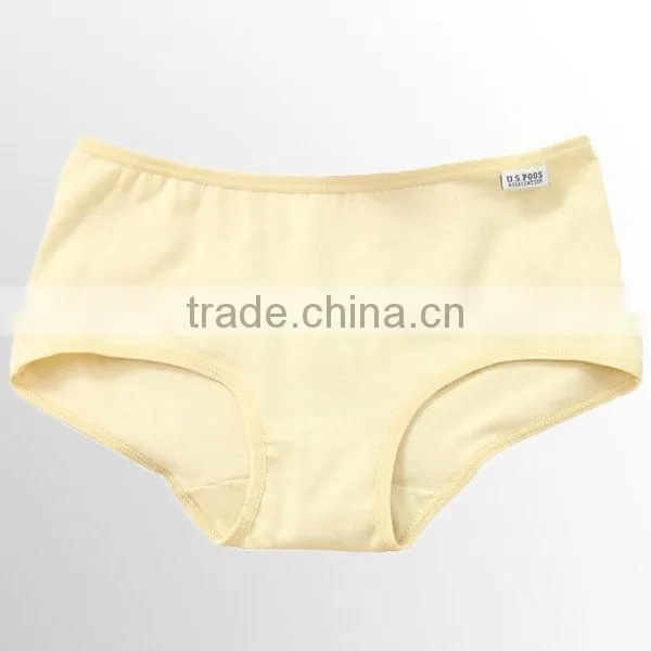 Light Yellow 100% Cotton Girl Sexy Underwear