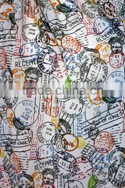 Stamps Pattern Chiffon Infinity Scarf, Circle Scarf, Long Scarf, Mother's Day Gift Ideas For Her, Spring - Summer - Fall - Winte photo-4