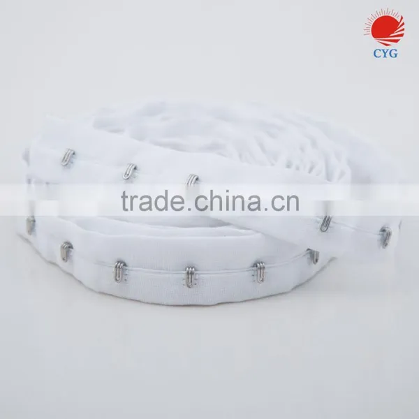 Customized Size Hook and Eye Tape, Hook and Eyes White Satin Ribbon Tape for Sewing Projuct photo-2