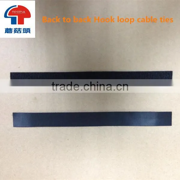 Black Colour Nylon Hook & Loop Tape Adjustable Cable Ties photo-2