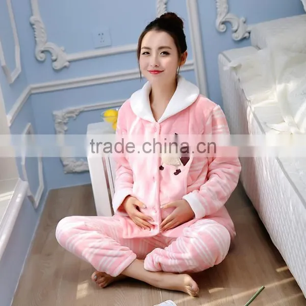 Hot Selling Flannel Fleece Good Quality Women Suit Maternity Dress photo-4