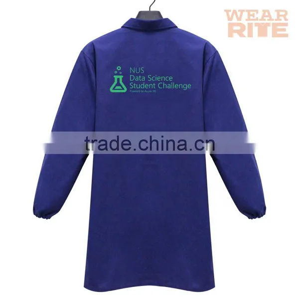 Custom Printing OEM Blue Cotton Gown photo-3