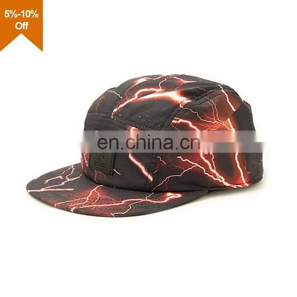 Flower Fabric Dye Sublimation 5 Panel Hats