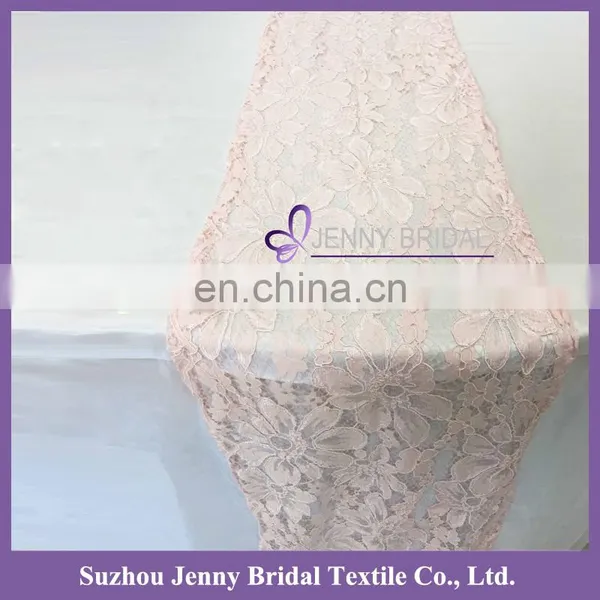 TL044 Christmas New Pink Wedding Party Lace Table Runner photo-2
