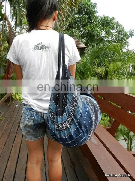 Handmade Neon Hand Woven Cotton Backpack Crossbody Bag Vegan Duffle Bag Gym Bag Luggage Suitcase Travel Bag Weekender Carry-On photo-6