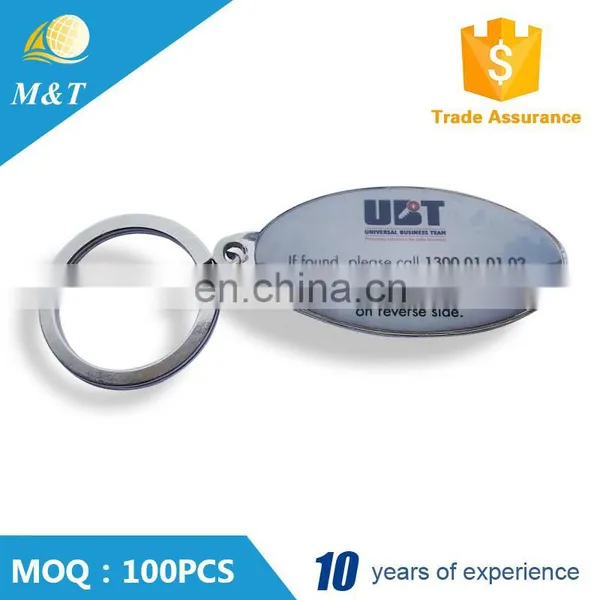 Wholesale Promotional Gifts Custom Oval Shape Metal Keychain photo-3