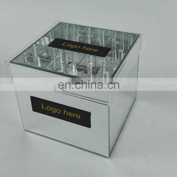 Decorative Mirror Acrylic Flower Box ,waterproof Luxury Silk Flower Box photo-3