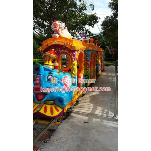 Zhongshan Amusement Theme Park Equipment Electric Train Rail Train Zooland Elephant Outdoor Playground, Kiddie Rides photo-3