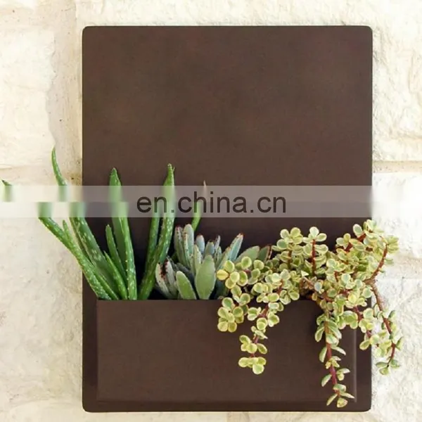 Custom Rectangular Corten Planter Box Metal Rust Wall Planters photo-2