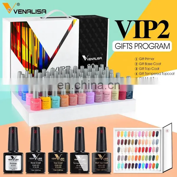 VENALISA VIP2 New Arrival 60pcs Gel Polish Gift Set UV Gel Kit New Packaging photo-3