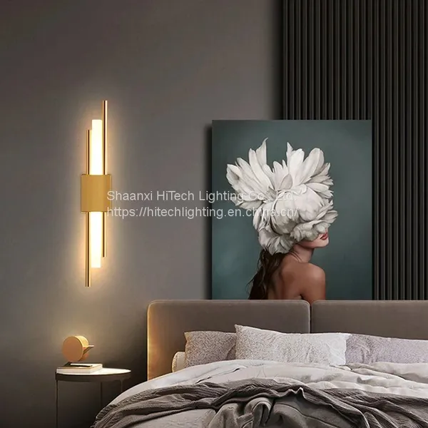 Modern Minimalist Copper Wall Lamp Living Room Bedroom Corridor Aisle Porch Creative Light Luxury Nordic TV Background Wandlamp photo-2