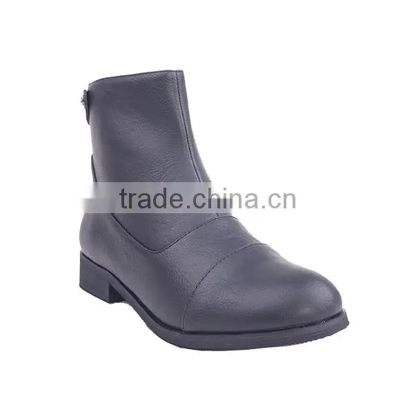 Back Button Ladies' Summer Low Heel Boots Cheap Cowboy Climbing Ankle Boots With Zipper photo-2