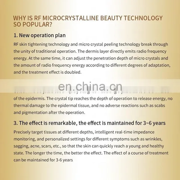Gold RF Fractional Microneedle Machine Wrinkle Stretch Mark Removal Instrument Skin Tightening Whitening Beauty Device photo-5